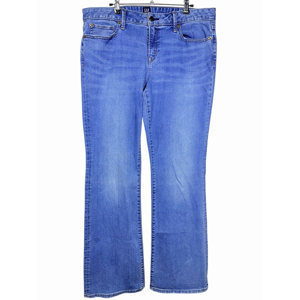 GAP Long & Lean Jeans Womens 32 Long Bootcut Medium Wash 32x34 Classic Casual